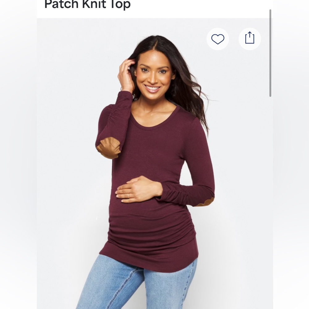 Market & Spruce Red Fitted Ruched Long Sleeve Tunic